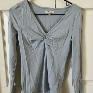 Madewell Twist Front Long Sleeve Top